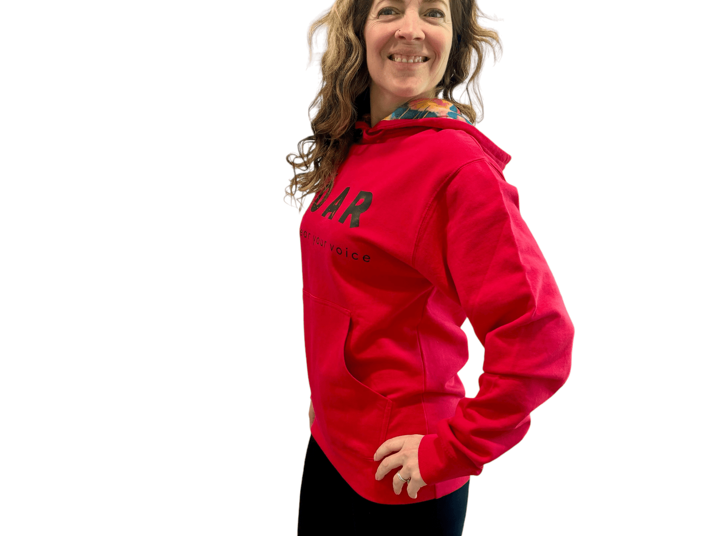 "LIBERTY WARES" ROAR!-Bird UNISEX HOOD ART HOODIE Red Apliiq