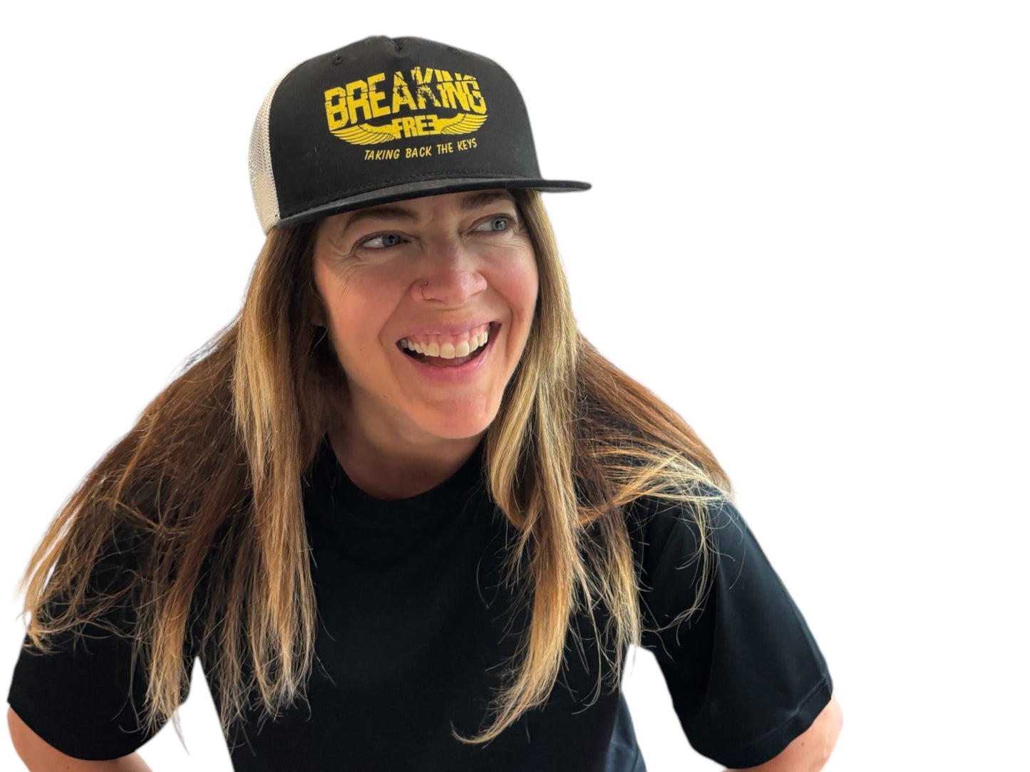 "LIBERTY WARES" BREAKING FREE MESH TRUCKER CAP Black-yellow Apliiq