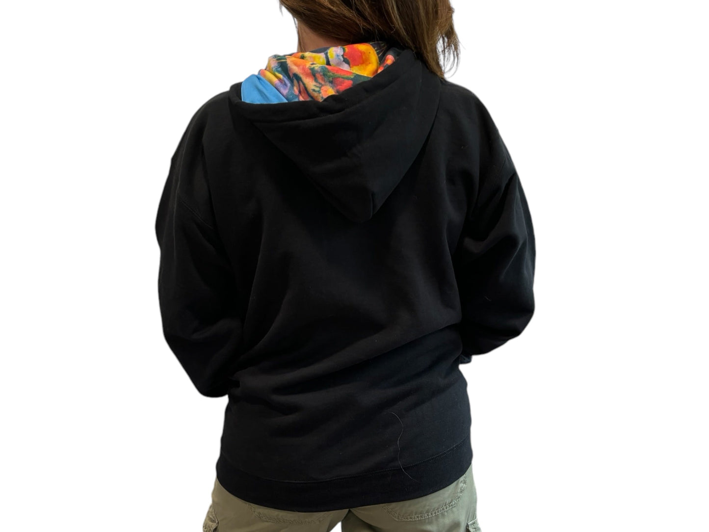 "LIBERTY WARES" CROWN ROAR UNISEX ZIP HOOD ART HOODY Black Apliiq