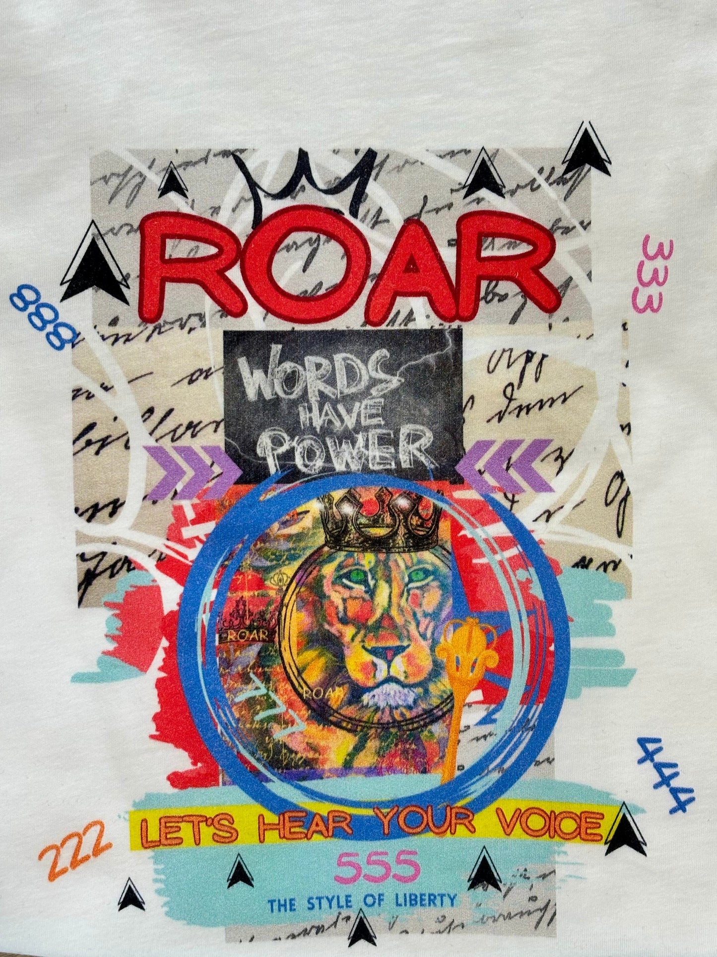 "LIBERTY WARES RETRO ROAR UNISEX MUSCLE TANK white Apliiq