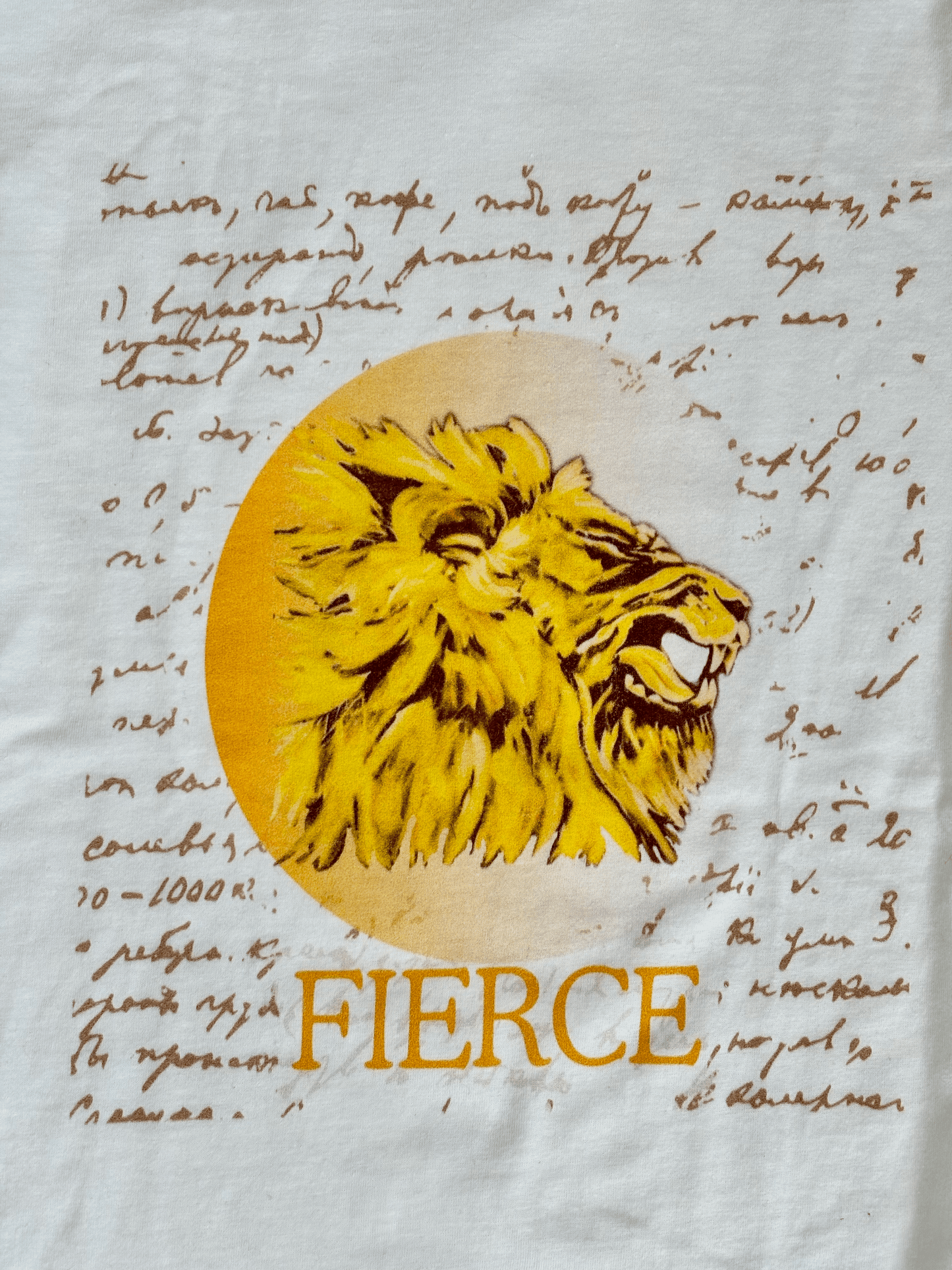 "LIBERTY WARES" FIERCE UNISEX T SHIRT White Apliiq