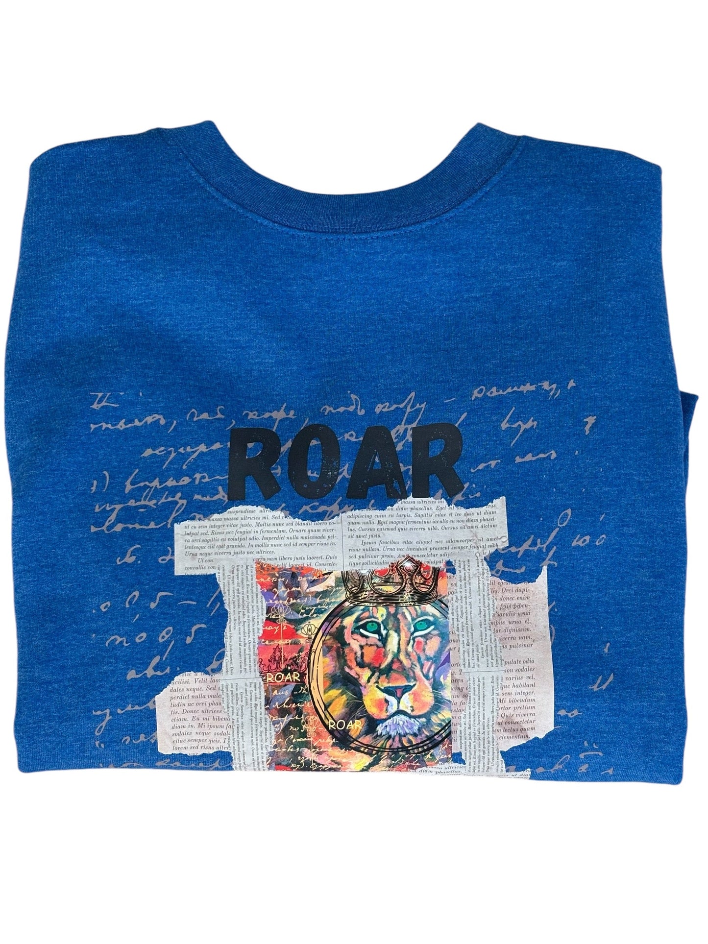 "LIBERTY WARES" VINTAGE ROAR UNISEX MED WEIGHT SWEATSHIRT Royal Apliiq