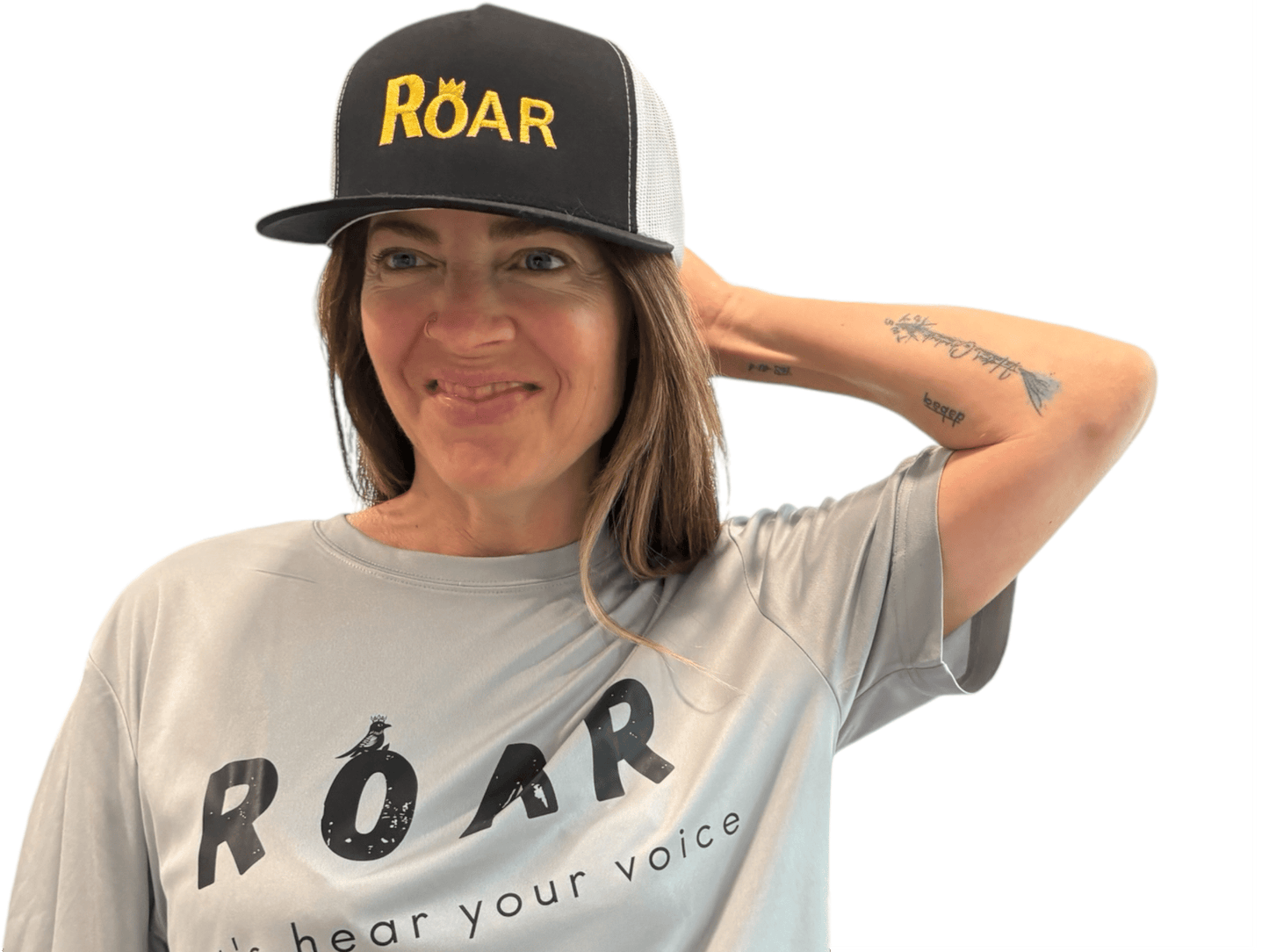 "LIBERTY WARES" CROWN ROAR! 5-PANEL TRUCKER HAT Black Apliiq