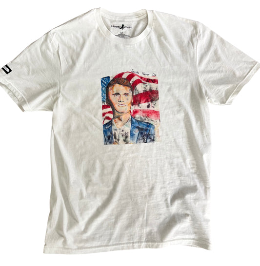 "LIBERTY WARES" CHARLIE KIRK Honor Tee White Apliiq
