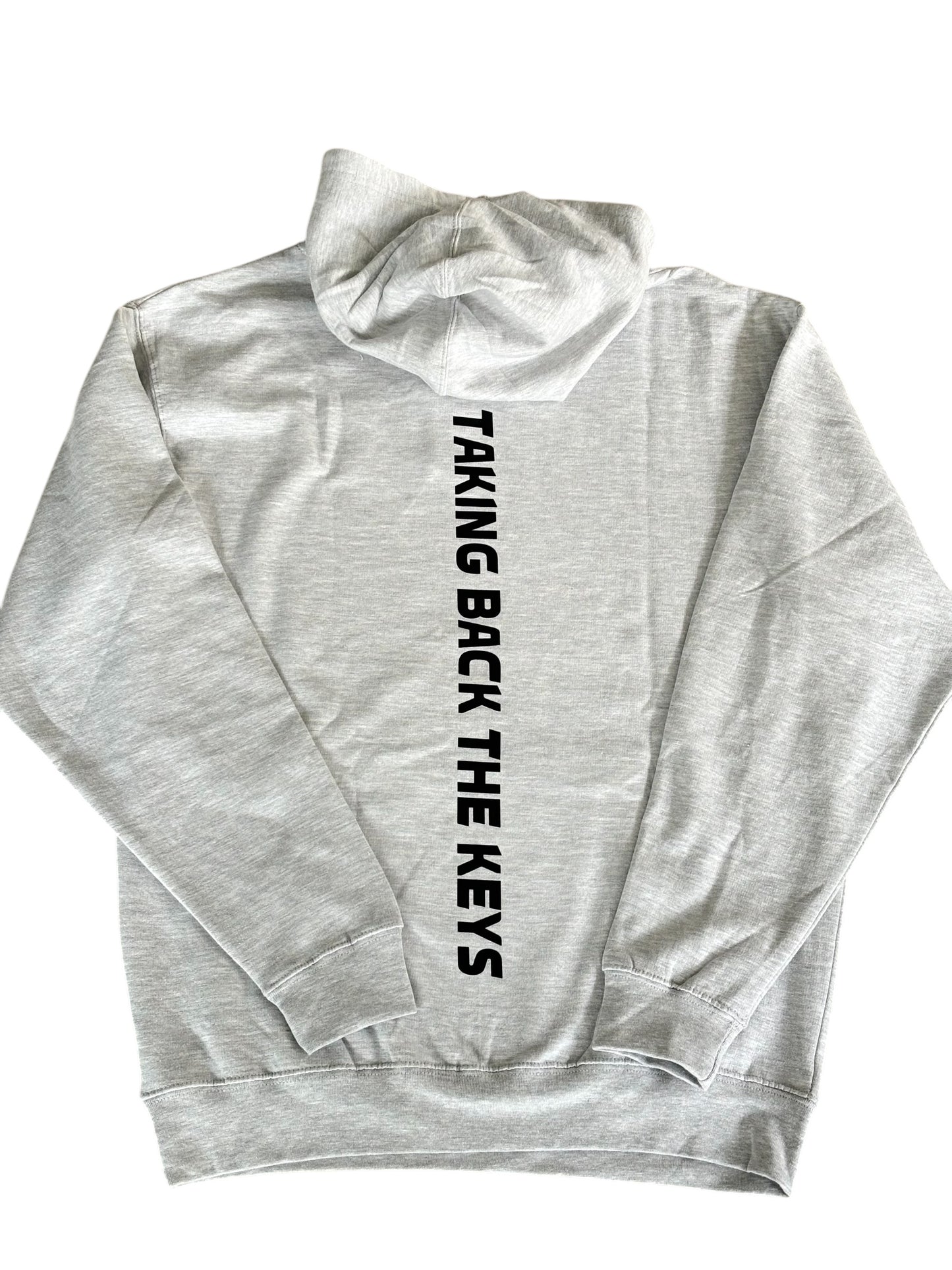 "LIBERTY WARES" BREAKING FREE-TAKING BACK THE KEYS UNISEX MID WEIGHT HOODIE Heather Grey