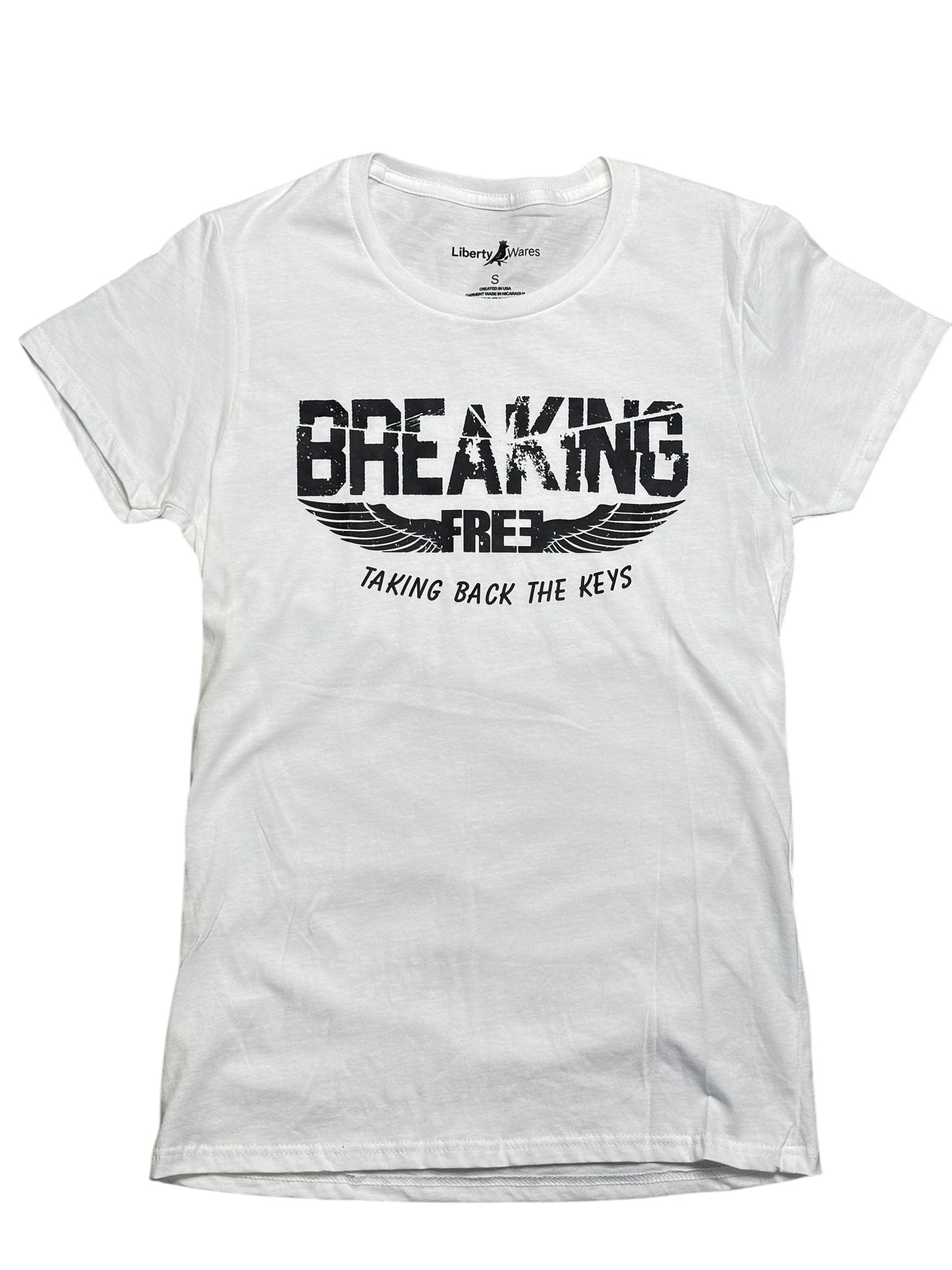 "LIBERTY WARES" BREAKING FREE UNISEX CLASSIC T SHIRT White