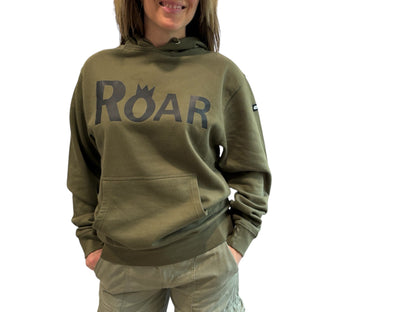 "LIBERTY WARES" CROWN ROAR UNISEX HOODIE Army Green