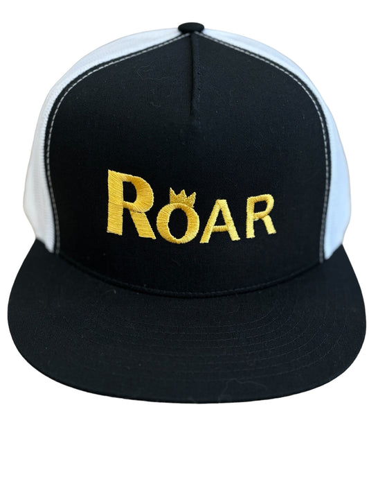 "LIBERTY WARES" CROWN ROAR! 5-PANEL TRUCKER HAT Black