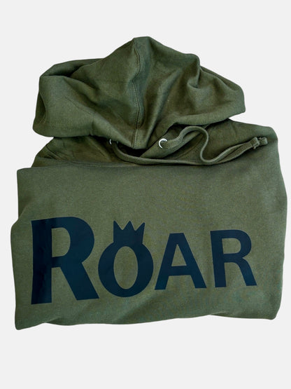 "LIBERTY WARES" CROWN ROAR UNISEX HOODIE Army Green