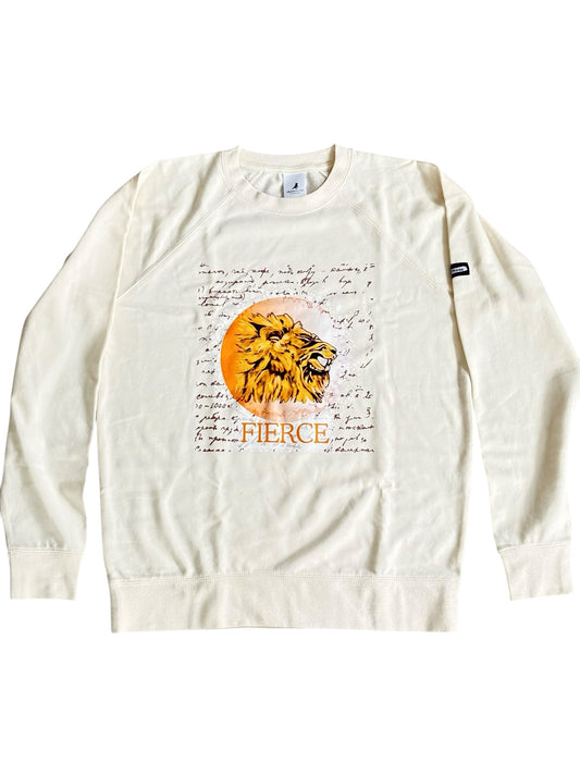 "LIBERTY WARES" FIERCE UNISEX TERRY CREWNECK SWEATSHIRT Bone