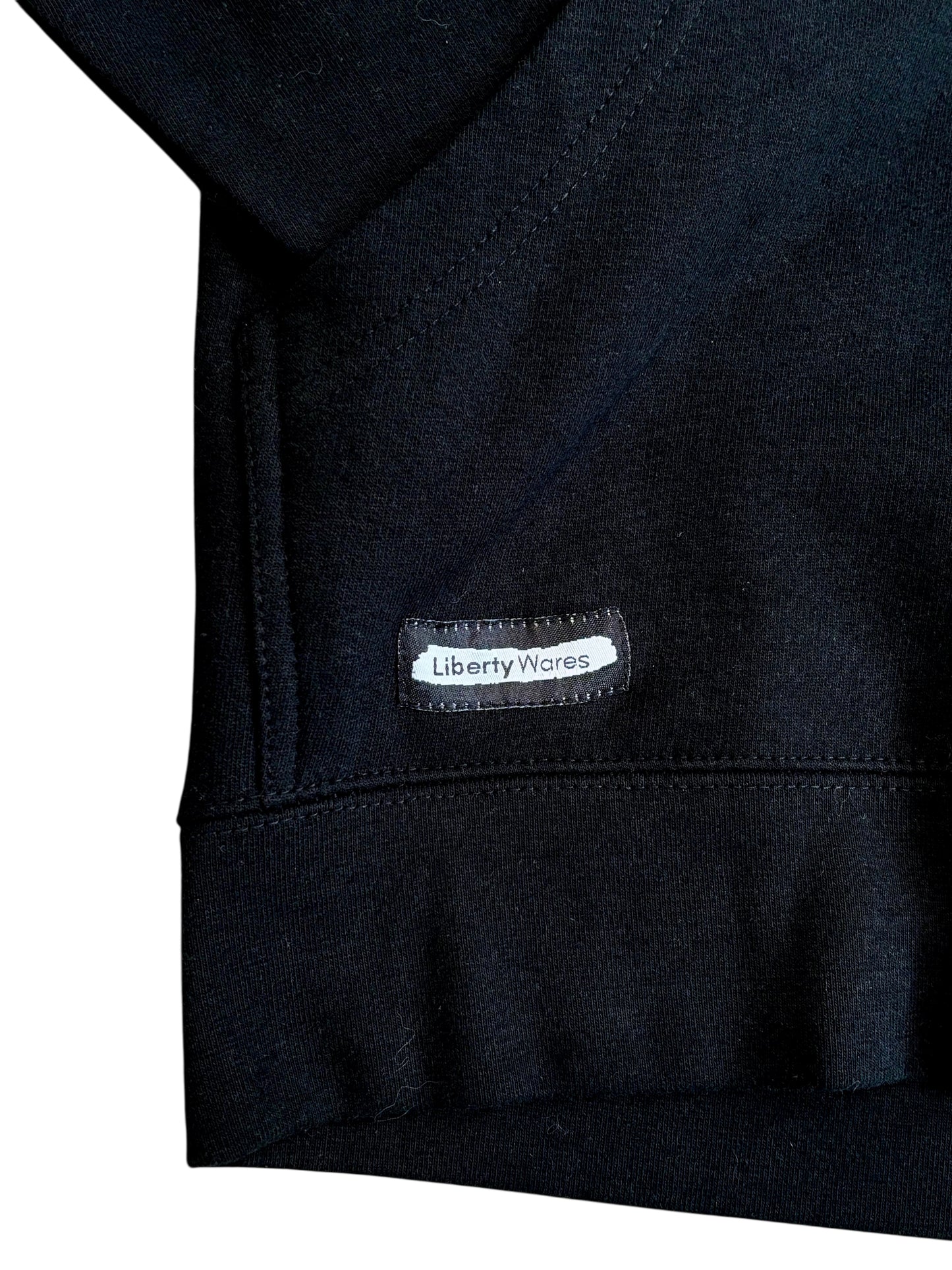"LIBERTY WARES" FIERCE UNISEX ZIP HOOD ART HOODY Black