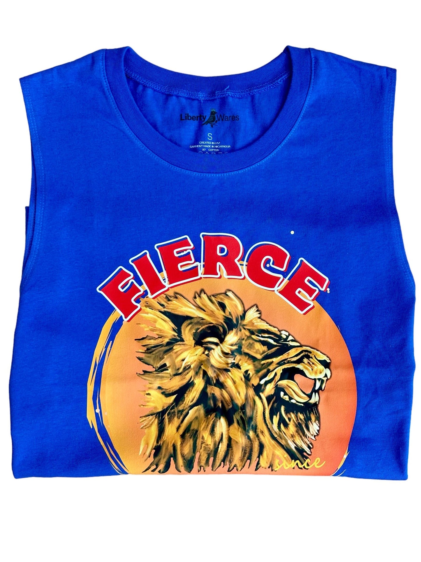 "LIBERTY WARES" FIERCE & BOLD UNISEX MUSCLE TANK Royal