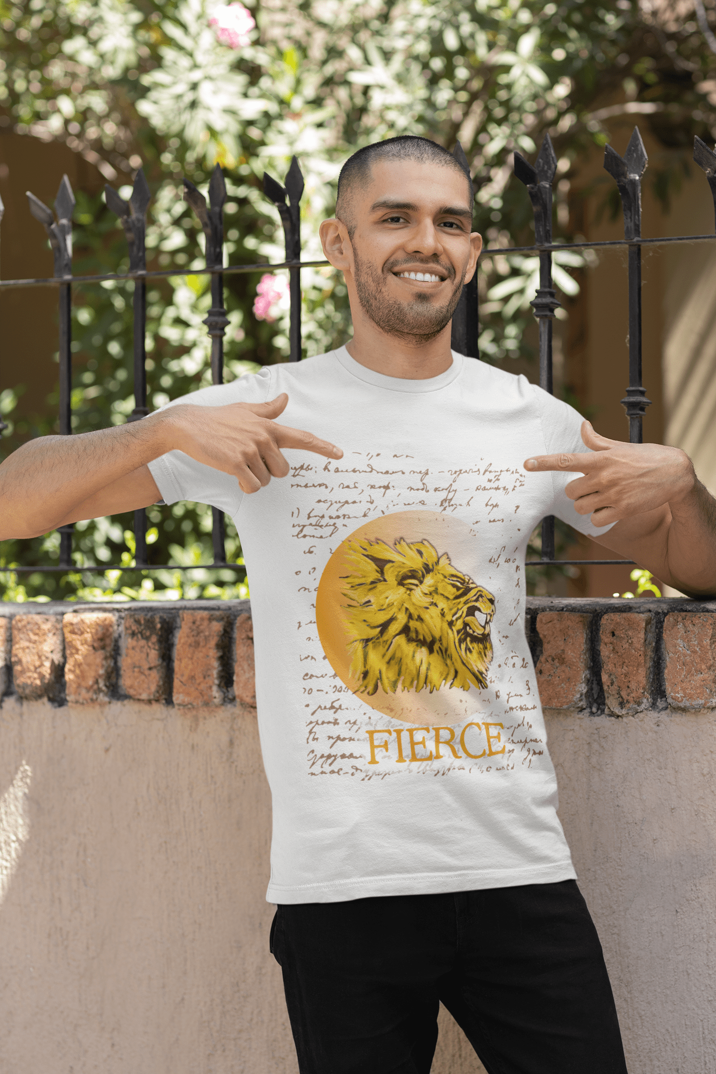 "LIBERTY WARES" FIERCE UNISEX T SHIRT White