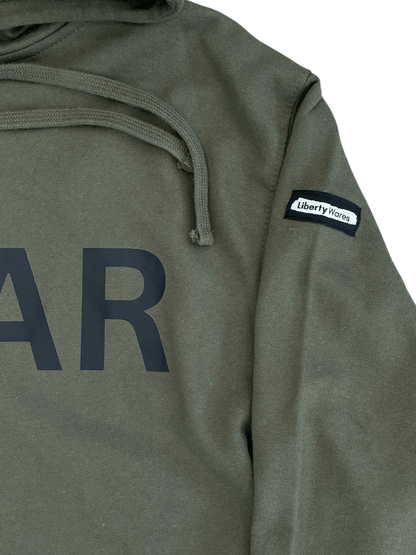 "LIBERTY WARES" CROWN ROAR UNISEX HOODIE Army Green