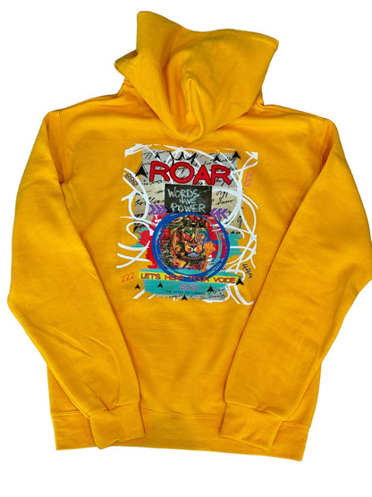 "LIBERTY WARES" RETRO ROAR UNISEX PULLOVER HOODIE Glorious Gold