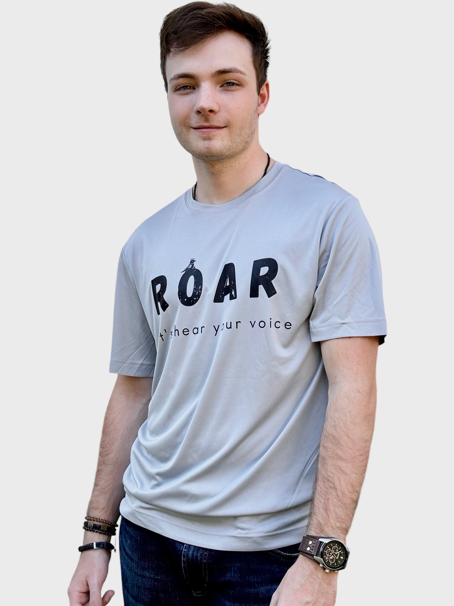 "LIBERTY WARES" ROAR! ATHLETIC TEE Silver