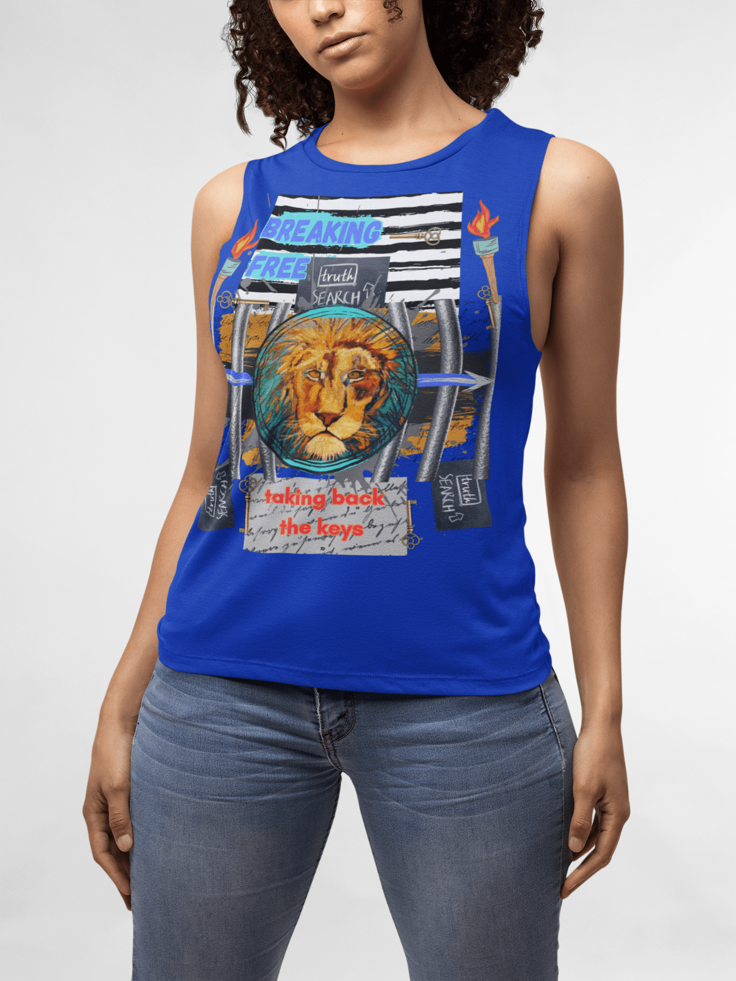 Unisex Blue Tank Top