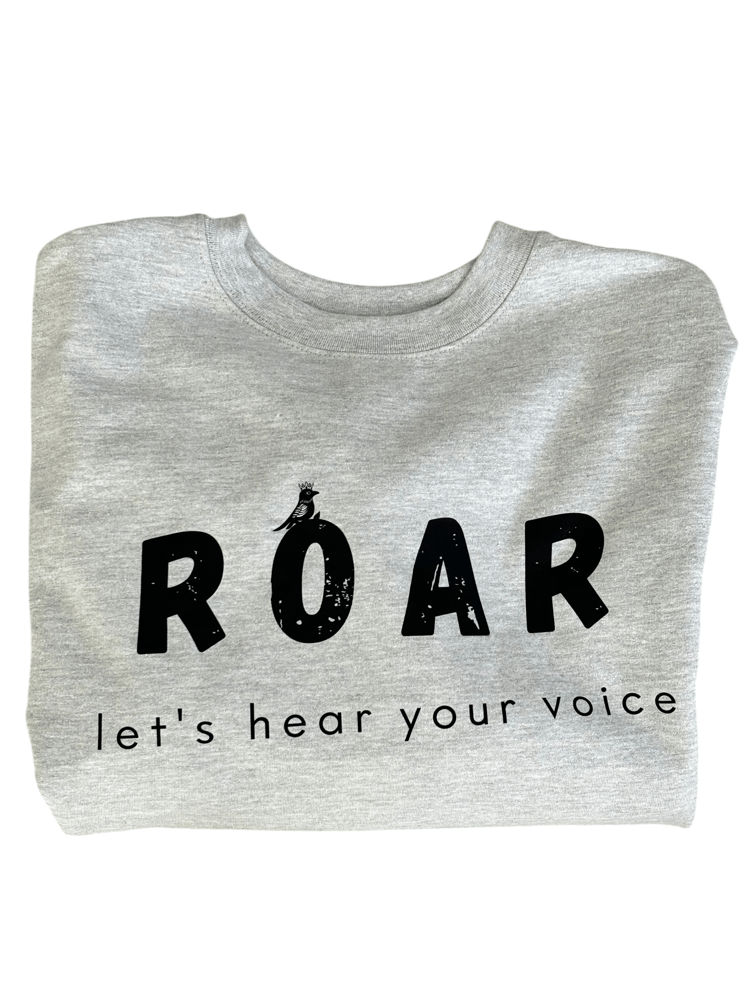 "LIBERTY WARES" ROAR UNISEX MED WEIGHT SWEATSHIRT Heather Grey