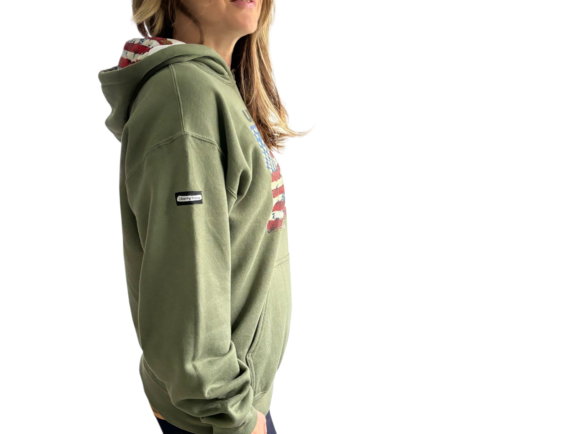 "LIBERTY WARES" UNITE UNISEX HOOD ART HOODY Army Green Apliiq