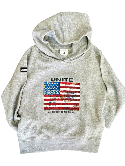 "LIBERTY WARES" UNITE/All For One UNISEX HOODY KIDS Ash
