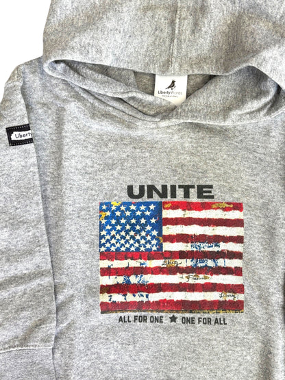 "LIBERTY WARES" UNITE/All For One UNISEX HOODY KIDS Ash