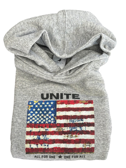 "LIBERTY WARES" UNITE/All For One UNISEX HOODY KIDS Ash