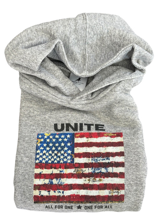 "LIBERTY WARES" UNITE/All For One UNISEX HOODY KIDS Ash