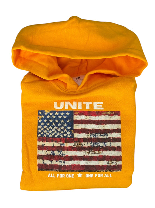 "LIBERTY WARES" UNITE/All for One PULLOVER HOODY YOUTH Gold