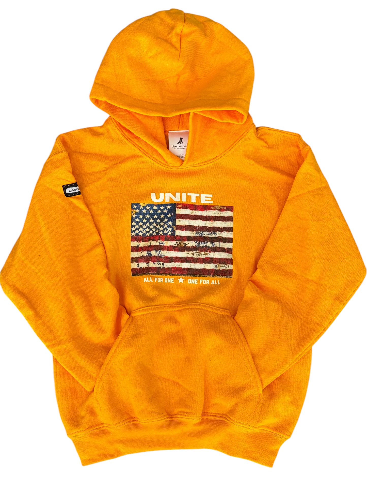 "LIBERTY WARES" UNITE/All for One PULLOVER HOODY YOUTH Gold
