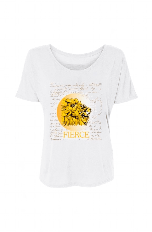 "LIBERTY WARES" FIERCE WOMEN'S SLOUCHY TEE White