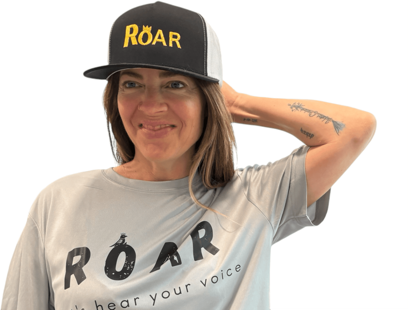 "LIBERTY WARES" CROWN ROAR! 5-PANEL TRUCKER HAT Black