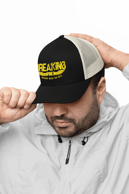 "LIBERTY WARES" BREAKING FREE MESH TRUCKER CAP Black